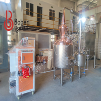 Penyuling minyak esensial lavender 600L, peralatan distilasi minyak esensial tembaga penyuling embun murni