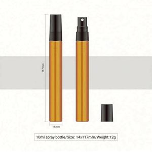 Custom LOGO 10ML Amber Glass Perfume <b>Bottle</b> Refillable <b>Empty</b> Atomizer with <b>Spray</b> Cap PP Collar Beautiful Cosmetics Container - Product Image 6