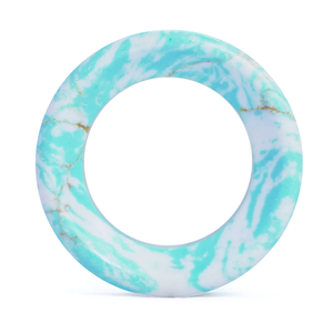 Jouets de piercing pour oreilles plates, tunnels, pierres précieuses turquoise polies, bijoux de piercing classiques, rallonge pour oreilles, cadeau, 3-30 mm - Product Image 2