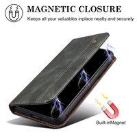 Dompet Retro Mewah dengan Slot Kartu Magnetik, Penyangga Lipat, dan Casing Kulit untuk 15 Pro Max/14 Plus/13/12/16 - Tahan Guncangan dan Awet
