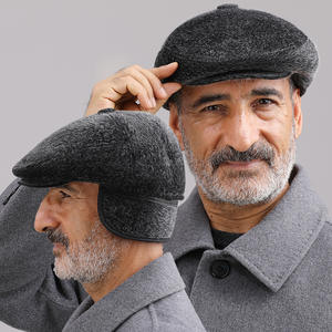 Gorro cálido de invierno para hombre con orejeras, gorro a prueba de viento para personas de mediana edad y mayores, otoño e invierno - Product Image 1