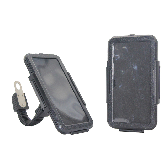 New Arrival Adjustable Motorcycle Rearview Mirror Mount Waterproof Case Mobile Phone Holder with Sensitive Touch Screen