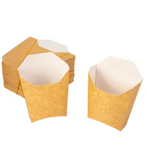 LOKYO定制印刷一次性零食快餐芯片包装取出折叠纸薯条盒
