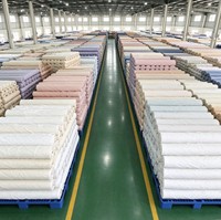 Tissu satiné 100 % polyester 100D gaufré à motif croisé, poids moyen, anti-déchirure, anti-boulochage, largeur 116 pouces, pour rideaux et matelas