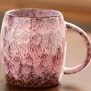 Taza de Cerámica Ecológica Retro Europea Personalizada al por Mayor, Taza de <span class=keywords><strong>Café</strong></span> Colorida con Asa, Taza de Gran Capacidad para Oficina - Product Image 3