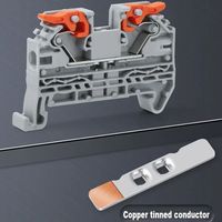 Connecteurs de fils KV2.5, connecteurs rapides sans vis pour rail DIN, bornier de raccordement de fils à enfoncement