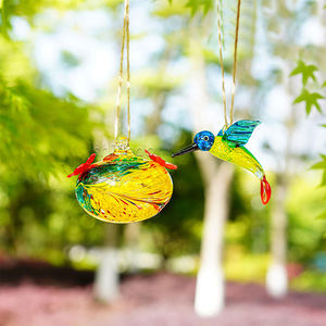 Mangeoire à colibris en verre soufflé Ornements suspendus à l'extérieur Mangeoire à colibris <span class=keywords><strong>unique</strong></span> avec crochet - Product Image 4