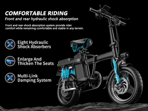 2025 US Warehouse Mini <span class=keywords><strong>bicicletas</strong></span> eléctricas de 14 pulgadas para <span class=keywords><strong>adultos</strong></span> 250W/48W/15AH batería de litio 15AH luz plegable ciudad aleación de aluminio - Product Image 3
