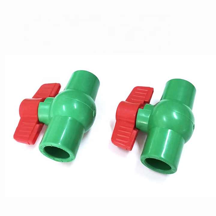 25mm 40mm 50mm Green Color Irrigation Plastic PPR Ball Valve