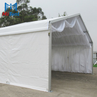 Carpa para Eventos de Iglesia de 8x15m, 200 Personas, para Bodas al Aire Libre, Fiestas, Deportes, Exposiciones, con Techo de Aluminio y PVC, Impermeable, Resistente a los Rayos UV
