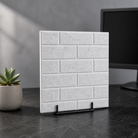 Autocollants muraux décoratifs en feutre PET texturé gris clair pour le salon, la chambre à coucher, la salle de jeux, le bureau à domicile