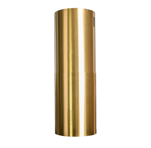 Campana Extractora Cilíndrica Delgada de Acero Inoxidable Dorado con Sistema de Extracción de Alta Eficiencia para Cocinas Abiertas Tipo Isla - Product Image 1
