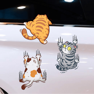 Pegatinas Divertidas de PVC para Carrocería, Calcomanía de Gato Adorable, Accesorio para Coche, Grosor de 0.5 Mil, Venta al por Mayor - Product Image 1