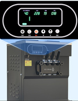 Nouvelle machine à glace italienne 4 roues, lait et eau, 3 saveurs, 220V/110V, commerciale pour les chaînes de magasins en franchise
