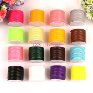 <span class=keywords><strong>Cord</strong></span>ón de cera plano redondo de 1mm-20mm de algodón y poliéster puro personalizado al por mayor - Product Image 4