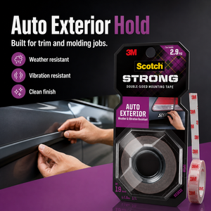 Ruban adhésif double face transparent en acrylique 3M 410-S19, adhérence forte et invisible, utilisation <span class=keywords><strong>automobile</strong></span>, haute viscosité - Product Image 2