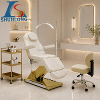 Lit de beauté électrique réglable en hauteur, 3/4 moteurs, chauffant, pour massage et extensions de cils, idéal pour les spas et salons