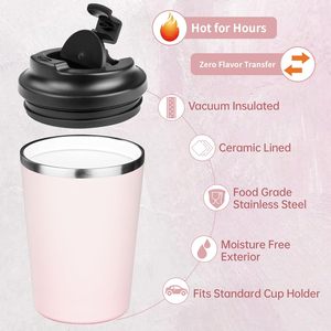 Mugs et tasses isothermes en acier inoxydable à double paroi, revêtement poudré, personnalisables avec logo, best-seller, vente en gros - Product Image 2