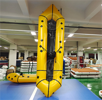 Kayak gonflable pas cher pour 2 personnes en PVC ou TPU, bateau packraft ultraléger, packraft pour eaux vives avec pagaie