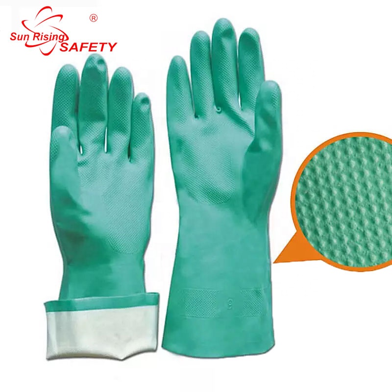 Srsafety Guantes de nitrilo uso industrial Guantes para trabajo y anti agua Guantes para el hogar