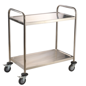Prix d'usine personnalisé <span class=keywords><strong>de</strong></span> haute qualité 2 couches <span class=keywords><strong>chariot</strong></span> <span class=keywords><strong>de</strong></span> transport <span class=keywords><strong>de</strong></span> la vaisselle des pneus chariots <span class=keywords><strong>de</strong></span> restaurant d'hôtel en acier inoxydable - Product Image 1