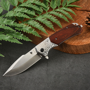 Couteau de poche BK Silver personnalisable de qualité OEM, manche en bois, lame pliante en acier inoxydable 3CR13 ultra-affûtée pour le camping et la randonnée - Product Image 4