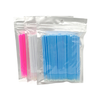 Vert pâle paillettes noir Mini coton applicateur rose baril brosse microbrosse écouvillon oeil bâton Extension dentaire Micro baguette cils