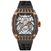 Für Schweizer Marke Rosdn G2709 Spider Men Luxus Diamant Automatik Edelstahl Uhr Sport wasserdicht mit Miyota Uhrwerk