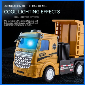 Camion-citerne détachable 1:32, véhicules d'ingénierie, semi-<span class=keywords><strong>remorque</strong></span> porte-conteneurs, camion électrique télécommandé avec lumières <span class=keywords><strong>LED</strong></span> - Product Image 4