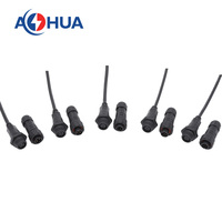 Conector de Datos para Panel de Luces, Conector de 5 Pines M16 Macho-Hembra, Conector de Plástico en Línea, Conector LED PCB IP67