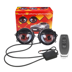 Khuyến mại Xe <span class=keywords><strong>LED</strong></span> mắt thiên thần ánh sáng mắt quỷ nhấp nháy cho quay & lái xe 3 inch tròn mắt thiên thần đèn cho xe tải - Product Image 4