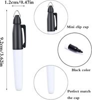 Marqueur permanent à encre indélébile KHY avec logo personnalisé, imperméable, noir, mini, en plastique, à l'alcool