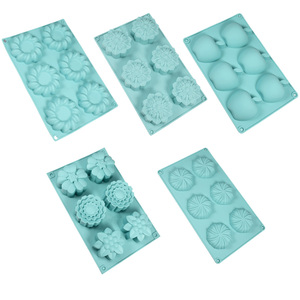 Moldes para pasteles silicona 3D bandejas hechas a mano pudín postre horneado molde para muffin - Product Image 4