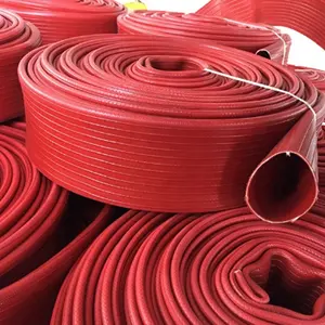 3 Lớp Cao Su Màu Đỏ Bền Nitrile Fire Hose BS 336 Fire Fighter Hose