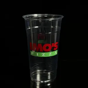 8 9 10 12 16 20 24 32 Oz Custom Printed Disposable Clear Plastic Cups Water Ice Coffee Wine Beer Milkshake Smoothie Cup