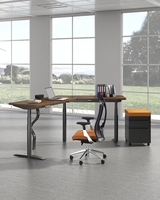 Bureau de jeu en forme de L OMNI, bureau debout électrique ergonomique réglable avec contrôleur de mémoire, bureau d'angle