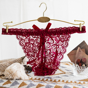 Mutandine <span class=keywords><strong>sexy</strong></span> a vita bassa con ricamo in pizzo, schiena scavata e cinturino con fibbia a cuore - Product Image 5