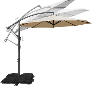 Parapluie suspendu de Patio en porte-à-faux, 4/10 pieds, Table de marché d'extérieur <span class=keywords><strong>avec</strong></span> Base, <span class=keywords><strong>Parasol</strong></span> de plage, meuble d'extérieur - Product Image 3