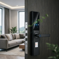 Cerradura Inteligente Biométrica con Huella Dactilar, Integración con Tuya WiFi Smart Home, Desbloqueo Remoto por Aplicación, Cerradura Electrónica con Contraseña para el Hogar