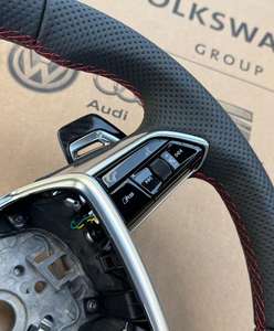 Volante de Coche, Accesorios para Coche, Volante de Cuero y Fibra de Carbono para <span class=keywords><strong>Audi</strong></span> S6 S7 A4 A5 A6 A7 Q3 Q5 A3 S3 S8 <span class=keywords><strong>R8</strong></span> - Product Image 4