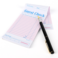 Carnets de commandes pour restaurants, personnalisés en usine, 50 feuilles, bloc-notes pour serveuses, carnet de commandes pour clients, bloc-notes pour serveurs avec reçu en bas