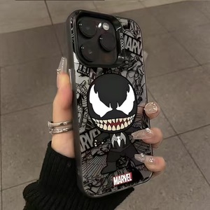 Coque de protection antichoc en PC avec motif de dessin animé Black <span class=keywords><strong>Venom</strong></span> pour iPhone 17/16/15/14/13 Pro Max et Xs Xr - Product Image 1