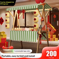 Stand de présentation mobile pliable rectangulaire pour marché de nuit, petite table-chariot, chariot à fleurs, promotion de stand de rue