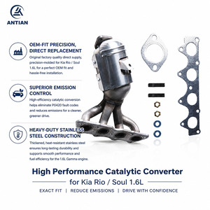 Fornitore di Convertitori Catalitici di Alta Qualità per <span class=keywords><strong>Kia</strong></span> <span class=keywords><strong>Rio</strong></span> Soul 1.6L DPF 2012-2015 - Product Image 1