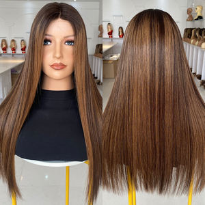 Peluca de Cabello Virgen Europeo Oscuro con Balayage, Peluca Médica con Encaje en la Parte Superior, Línea de Cabello Invisible para Pacientes con Alopecia, Lista para Enviar - Product Image 4