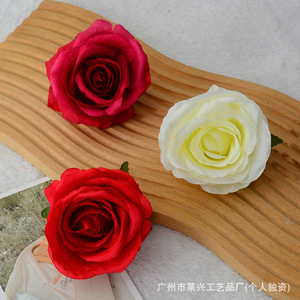 Tête de rose artificielle Laixing en soie, fleur réaliste pour décoration de mariage, bouquet DIY, décoration intérieure - Product Image 4