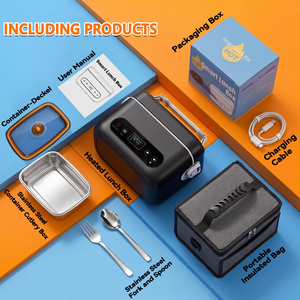 1300ml 4000mAh * 6 USB Rechargeable Battery Power Lunch Box Leak Proof Charging Lunch Box Cordless Electric Lunch Box - Product Image 4