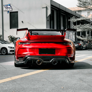 Kit de carrocería de fibra de carbono seco estilo T para Porsche 911 992 Carrera TKT GT Street R parachoques trasero delantero guardabarros Spoiler Wing Body Kit - Product Image 6