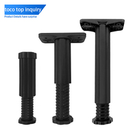 Pied de support télescopique réglable en plastique pour lit, pieds de meubles réglables en hauteur pour cadre de lit, canapé, quincaillerie de support d'armoire