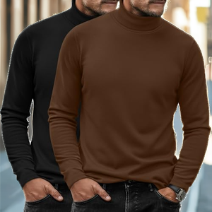 <span class=keywords><strong>JACK</strong></span> <span class=keywords><strong>JONES</strong></span> Pull fin à manches longues pour <span class=keywords><strong>homme</strong></span>, col rond, 100% coton JJEBASIC, tailles XXL, couleurs marine - Product Image 2